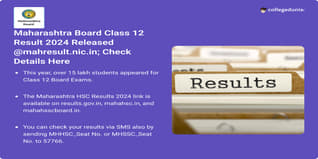 Maharashtra Board Class 12 Result 2024 Released @mahresult.nic.in; Check Details Her